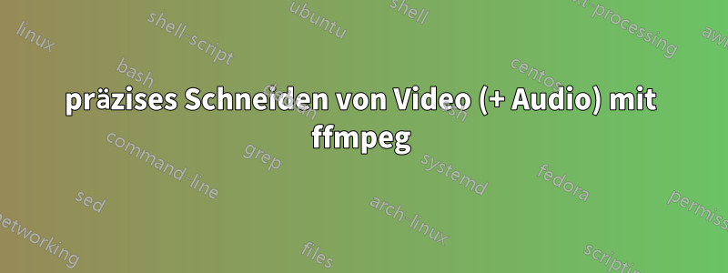 präzises Schneiden von Video (+ Audio) mit ffmpeg