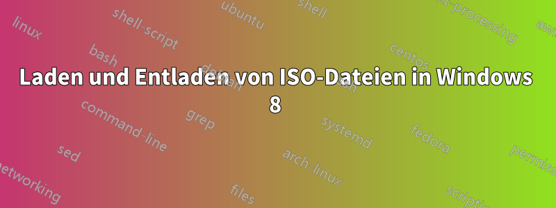 Laden und Entladen von ISO-Dateien in Windows 8