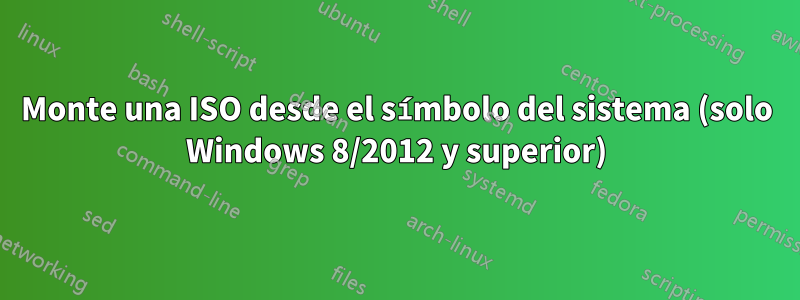 Monte una ISO desde el símbolo del sistema (solo Windows 8/2012 y superior)