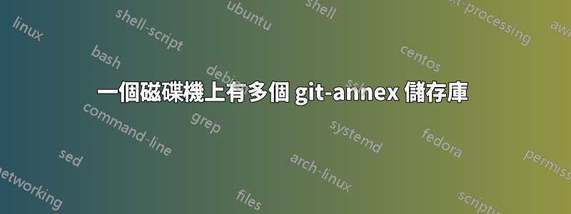 一個磁碟機上有多個 git-annex 儲存庫