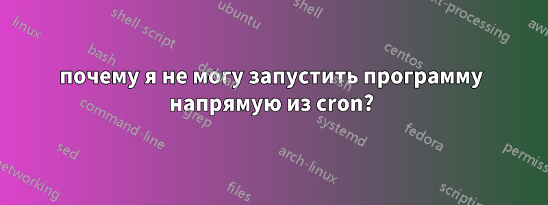 почему я не могу запустить программу напрямую из cron?