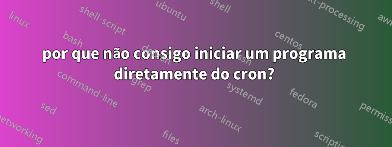 por que não consigo iniciar um programa diretamente do cron?