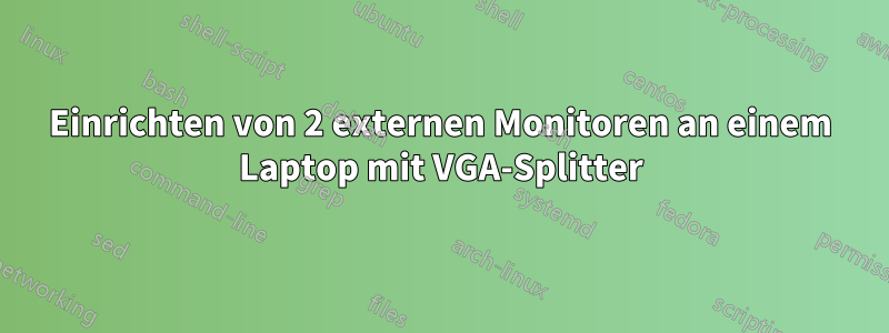 Einrichten von 2 externen Monitoren an einem Laptop mit VGA-Splitter