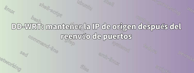 DD-WRT: mantener la IP de origen después del reenvío de puertos