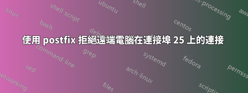 使用 postfix 拒絕遠端電腦在連接埠 25 上的連接