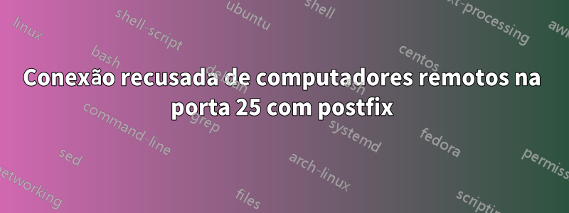 Conexão recusada de computadores remotos na porta 25 com postfix