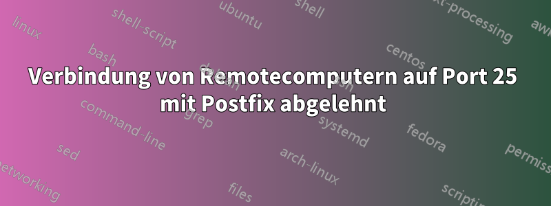 Verbindung von Remotecomputern auf Port 25 mit Postfix abgelehnt