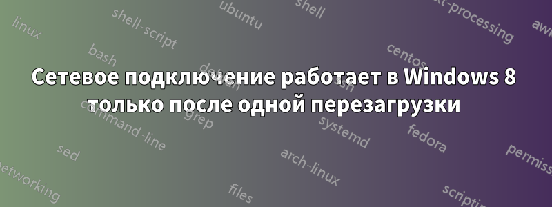 Сетевое подключение работает в Windows 8 только после одной перезагрузки