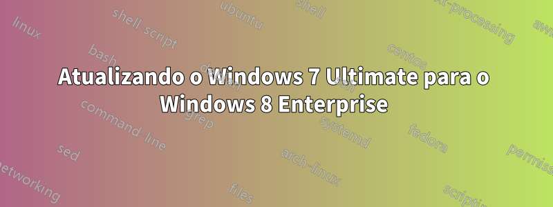 Atualizando o Windows 7 Ultimate para o Windows 8 Enterprise