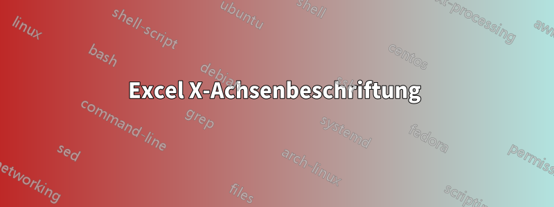 Excel X-Achsenbeschriftung