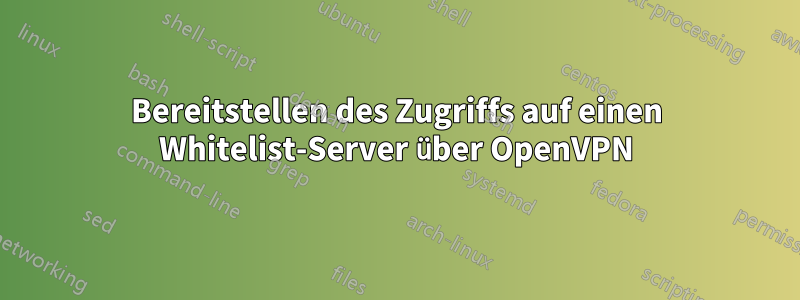 Bereitstellen des Zugriffs auf einen Whitelist-Server über OpenVPN