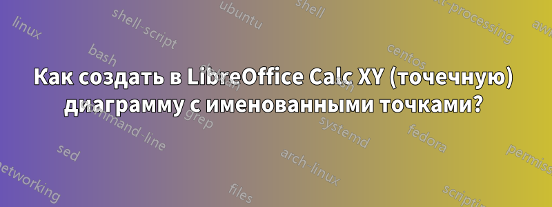 Как создать в LibreOffice Calc XY (точечную) диаграмму с именованными точками?