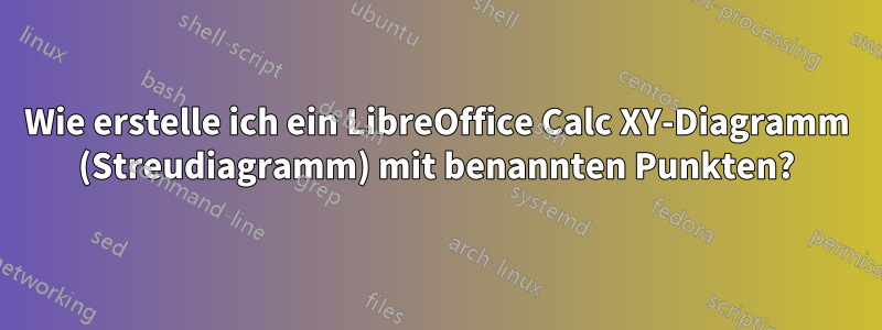 Wie erstelle ich ein LibreOffice Calc XY-Diagramm (Streudiagramm) mit benannten Punkten?