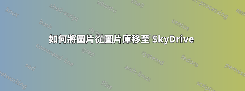 如何將圖片從圖片庫移至 SkyDrive