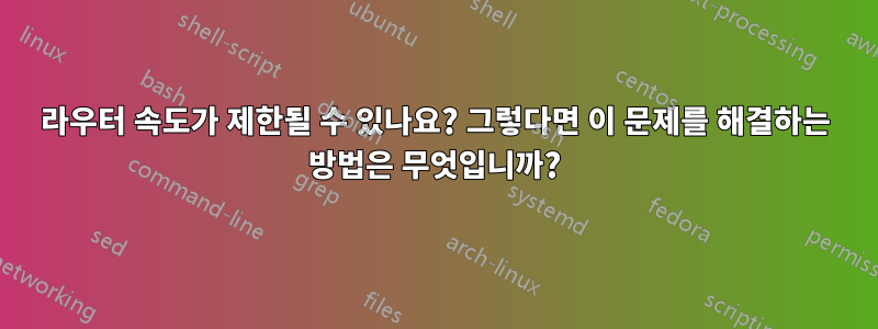 라우터 속도가 제한될 수 있나요? 그렇다면 이 문제를 해결하는 방법은 무엇입니까?