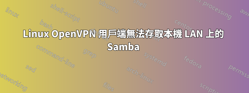 Linux OpenVPN 用戶端無法存取本機 LAN 上的 Samba