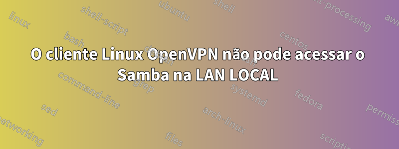 O cliente Linux OpenVPN não pode acessar o Samba na LAN LOCAL