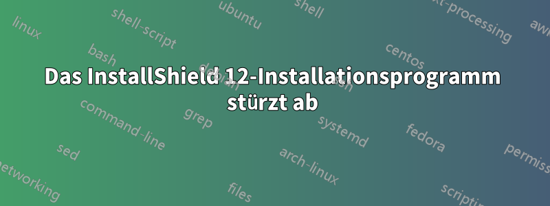 Das InstallShield 12-Installationsprogramm stürzt ab