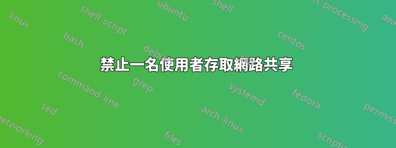 禁止一名使用者存取網路共享