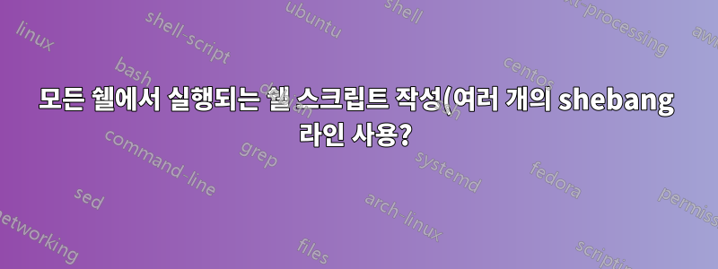 모든 쉘에서 실행되는 쉘 스크립트 작성(여러 개의 shebang 라인 사용?)