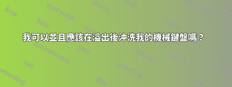 我可以並且應該在溢出後沖洗我的機械鍵盤嗎？ 