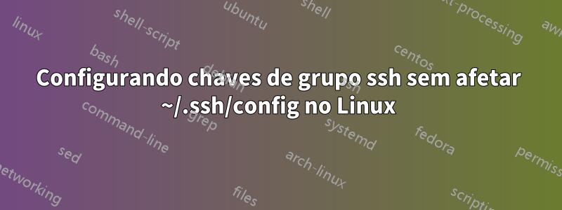 Configurando chaves de grupo ssh sem afetar ~/.ssh/config no Linux