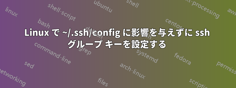 Linux で ~/.ssh/config に影響を与えずに ssh グループ キーを設定する