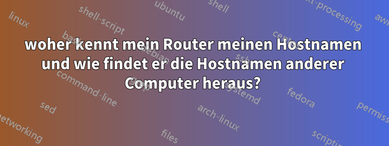 woher kennt mein Router meinen Hostnamen und wie findet er die Hostnamen anderer Computer heraus?