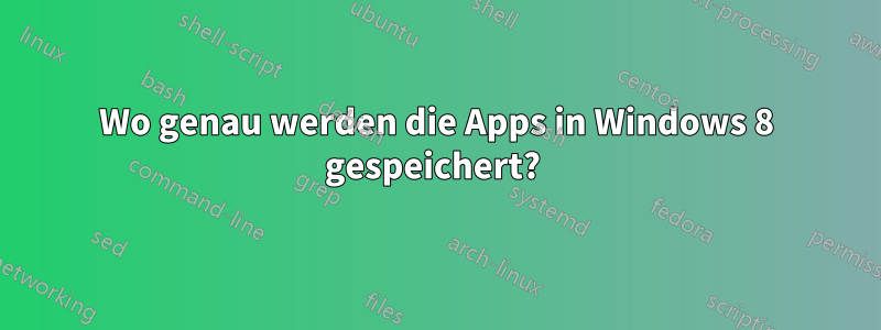 Wo genau werden die Apps in Windows 8 gespeichert? 