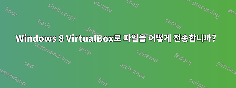 Windows 8 VirtualBox로 파일을 어떻게 전송합니까? 