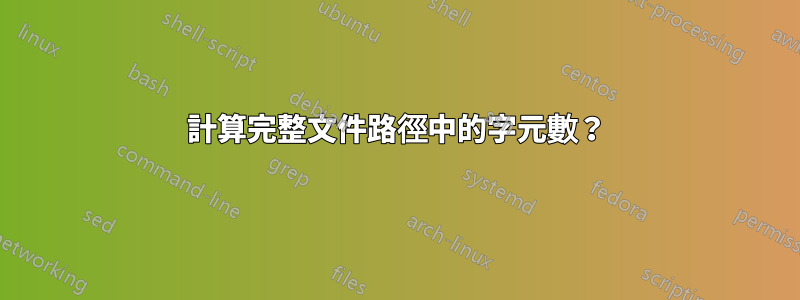 計算完整文件路徑中的字元數？