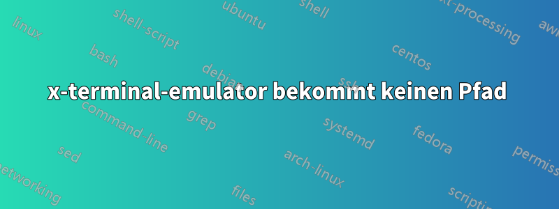 x-terminal-emulator bekommt keinen Pfad