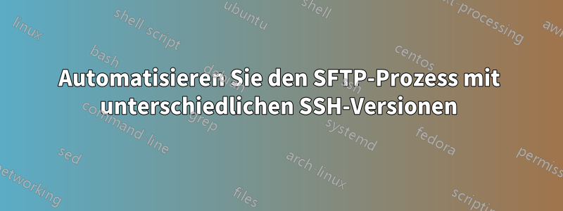 Automatisieren Sie den SFTP-Prozess mit unterschiedlichen SSH-Versionen