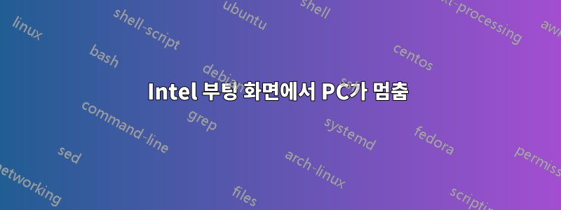 Intel 부팅 화면에서 PC가 멈춤