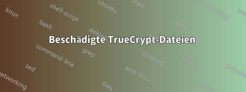 Beschädigte TrueCrypt-Dateien