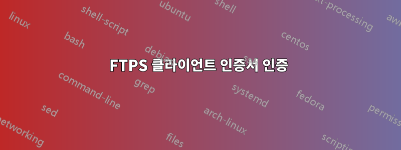 FTPS 클라이언트 인증서 인증