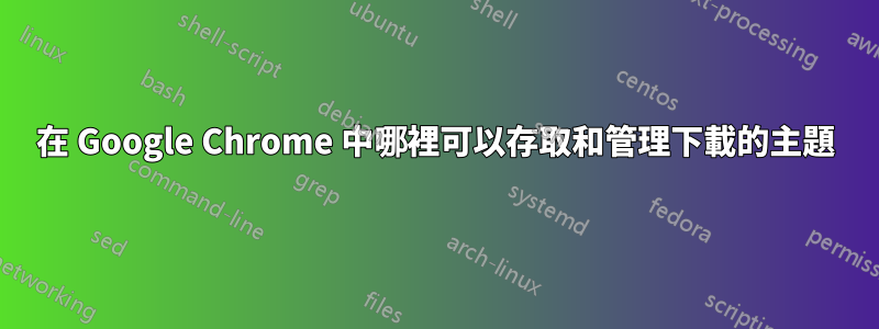 在 Google Chrome 中哪裡可以存取和管理下載的主題