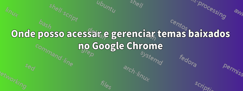 Onde posso acessar e gerenciar temas baixados no Google Chrome