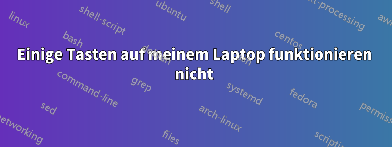 Einige Tasten auf meinem Laptop funktionieren nicht