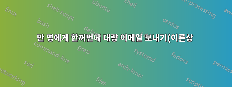 2만 명에게 한꺼번에 대량 이메일 보내기(이론상)