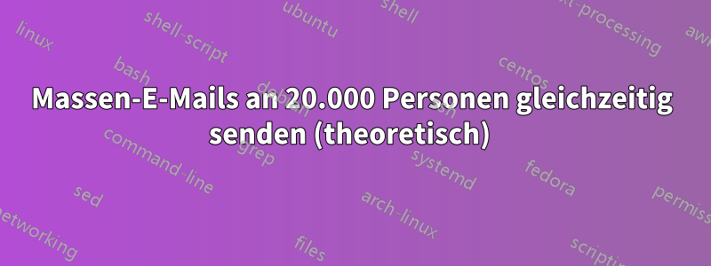 Massen-E-Mails an 20.000 Personen gleichzeitig senden (theoretisch) 