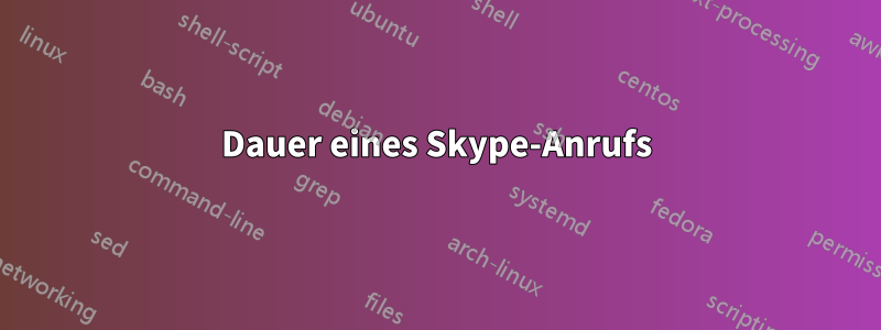 Dauer eines Skype-Anrufs