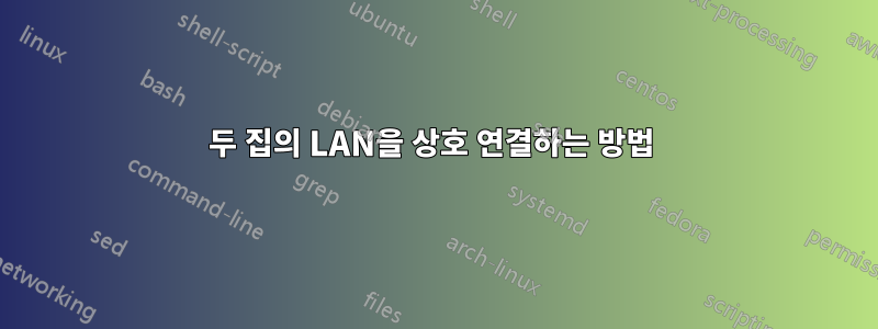 두 집의 LAN을 상호 연결하는 방법 