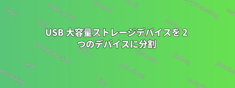 USB 大容量ストレージデバイスを 2 つのデバイスに分割