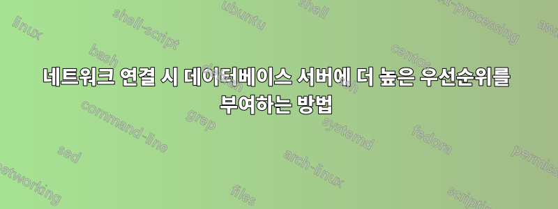 네트워크 연결 시 데이터베이스 서버에 더 높은 우선순위를 부여하는 방법