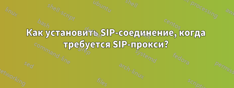 Как установить SIP-соединение, когда требуется SIP-прокси?