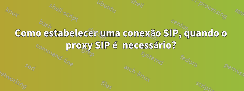 Como estabelecer uma conexão SIP, quando o proxy SIP é necessário?