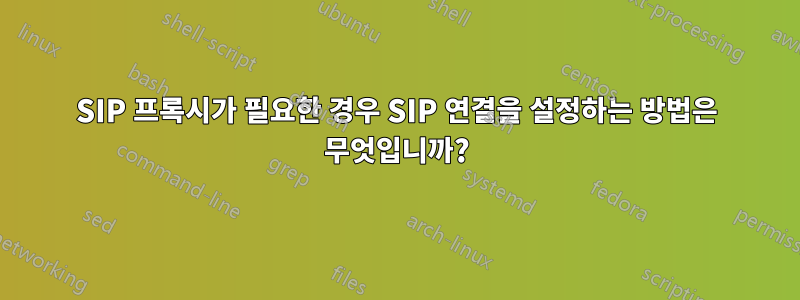 SIP 프록시가 필요한 경우 SIP 연결을 설정하는 방법은 무엇입니까?