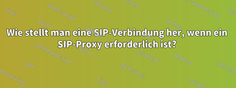 Wie stellt man eine SIP-Verbindung her, wenn ein SIP-Proxy erforderlich ist?