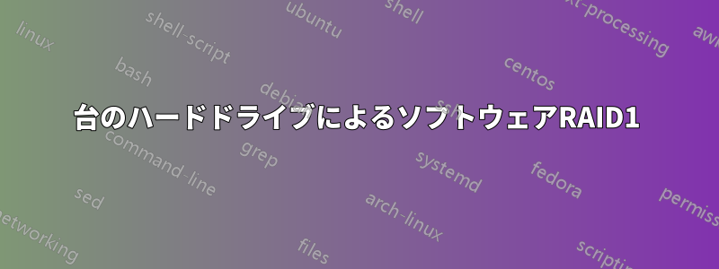 2台のハードドライブによるソフトウェアRAID1